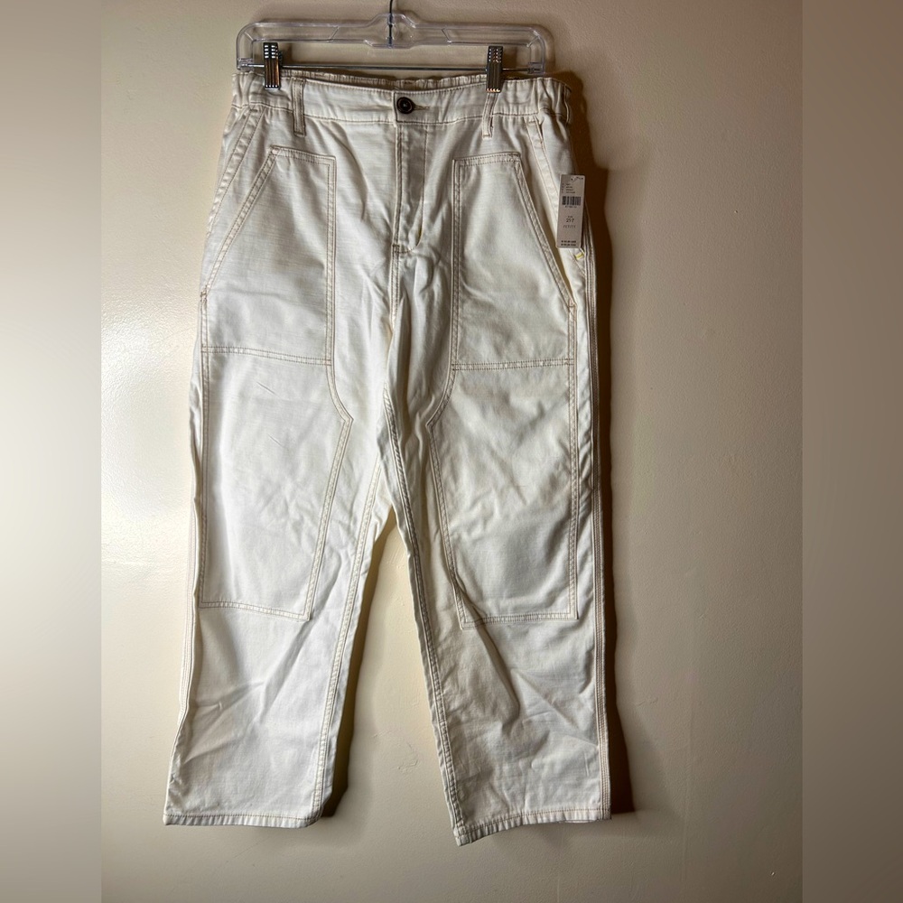 Anthropologie Pilcro The Roamer Women's Cargo Pants Casual Carpenter Ivory 29P